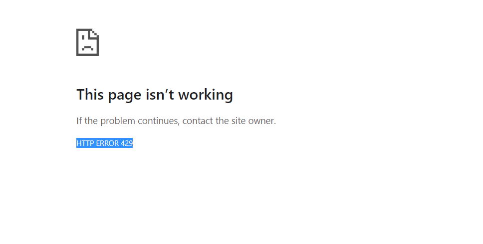 http 429 error chrome