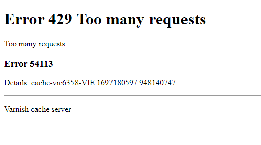 http 429 error varnish